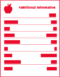 Nutrinional information icon